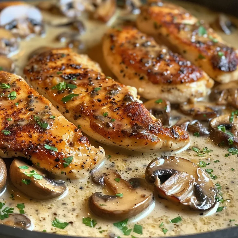 Vista lateral de un plato de Crema de Pollo con Champiñones, destacando los ingredientes frescos y cremosos.