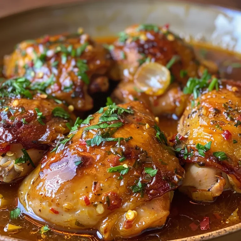 Delicious pollo con cerveza served in a rustic dish with vibrant ingredients.