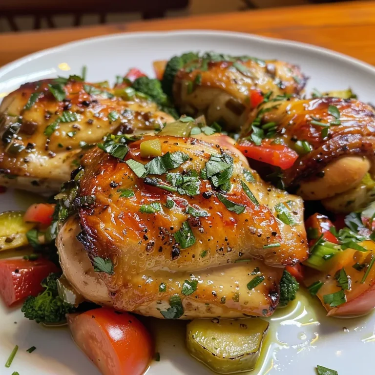Delicioso Pollo con verduras cocido, exhibiendo su textura jugosa.