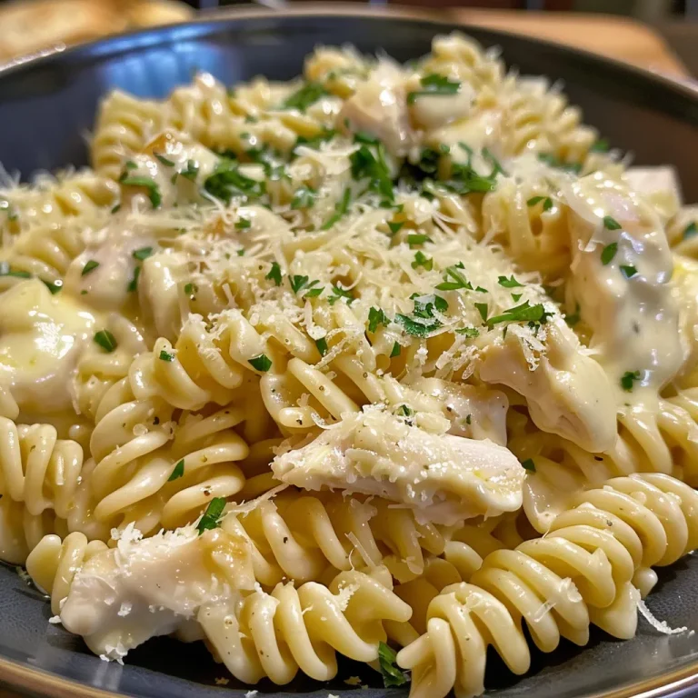 Plato de Pollo Crema Parmesano con queso parmesano rallado por encima.