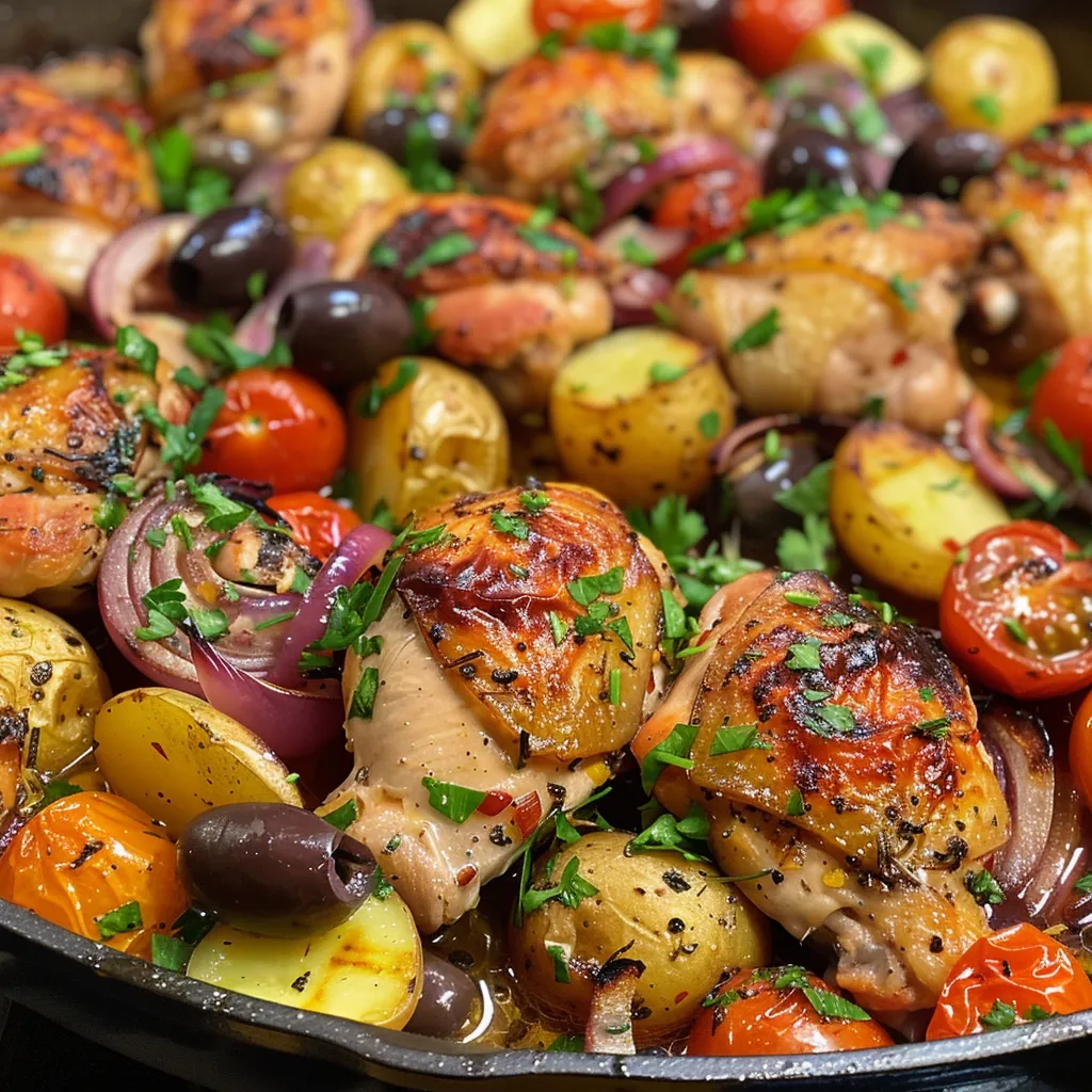 Deliciosa comida mediterránea con ingredientes frescos.